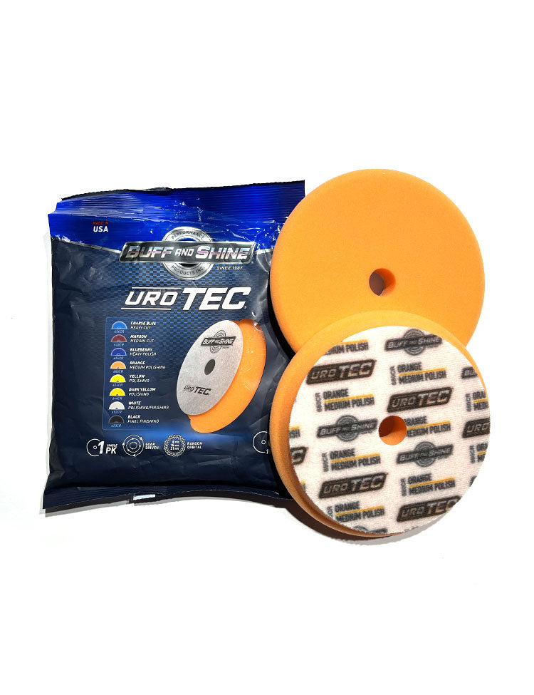 Buff and Shine - URO TEC Foam Pad - Orange - Medium Polishing Pad - 5" / 125mm - 580CR