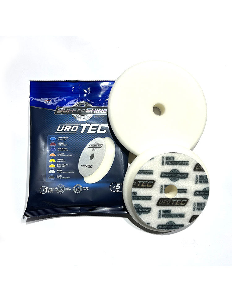 Buff and Shine - URO TEC Foam Pad - White - Polishing / Finishing Pad - 6" / 150mm - 692CR