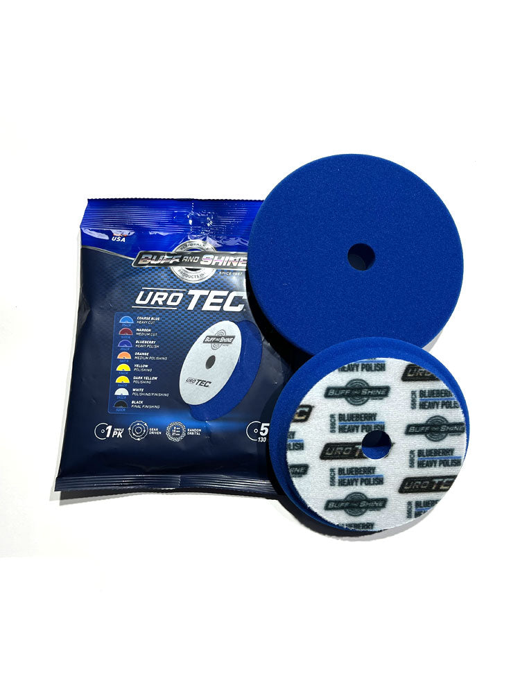 Buff and Shine - URO TEC Foam Pad - Blueberry - Heavy Polishing Pad - 5" / 125mm - 556CR