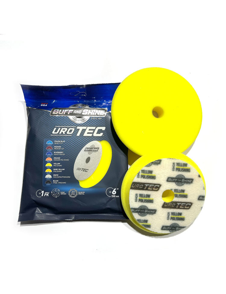 Buff and Shine - URO TEC Foam Pad - Yellow - Polishing Pad - 6" / 150mm - 634CR
