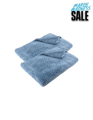 2x BOA - Blue Ultra Plush 500gsm Microfiber Towel - 40 x 60cm