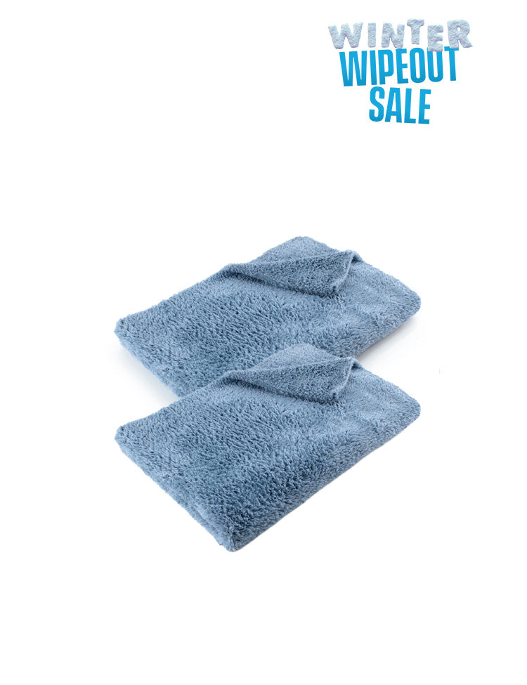 2x BOA - Blue Ultra Plush 500gsm Microfiber Towel - 40 x 60cm