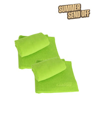 2x CarPro - 2 Face - GREEN - No Lint 320gsm Microfiber Towel - 40 x 40cm