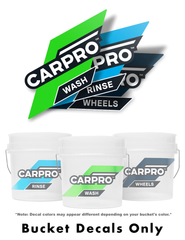 Bucket Decal Set - 3 Stickers (Rinse / Wash / Wheels)