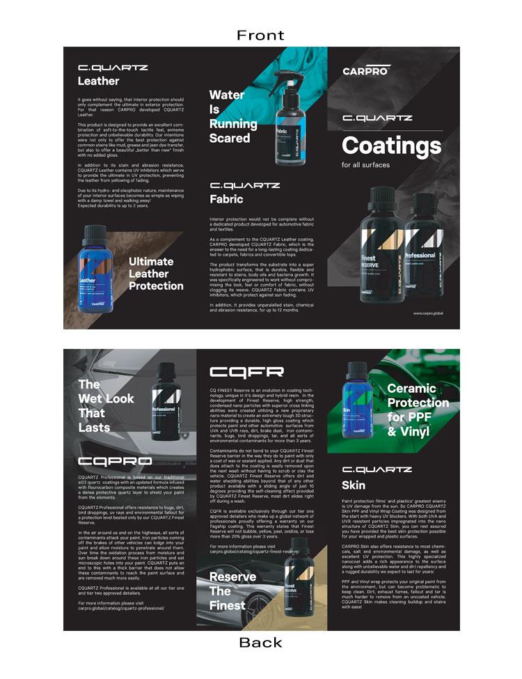 Cquartz Coating Brochure - 10 pieces