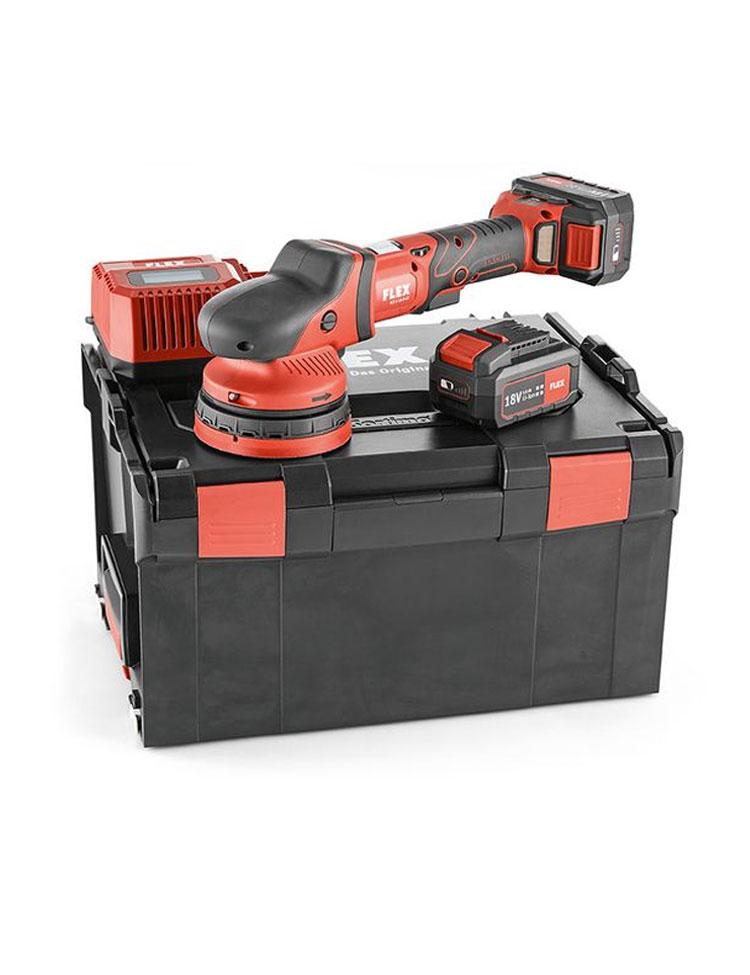 FLEX - XCE 8 125 18.0-EC/5.0 Set - Cordless random orbital polisher with positive-action drive 18.0 V