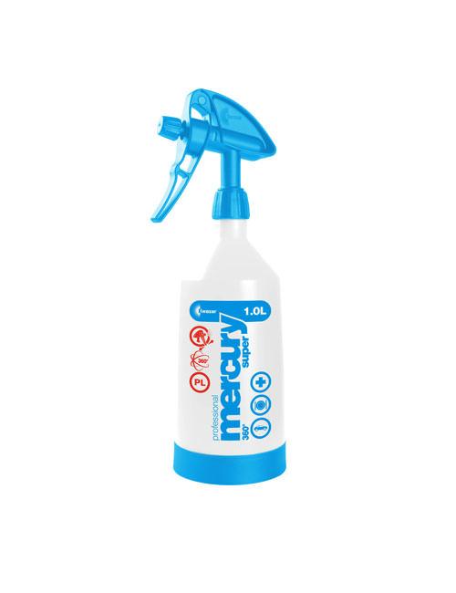 Mercury Pro + Super 360 Double Action Spray Bottle - 1 Litre - White - (Viton Seals) pH Range: 6 to 8 (pH Neutral)