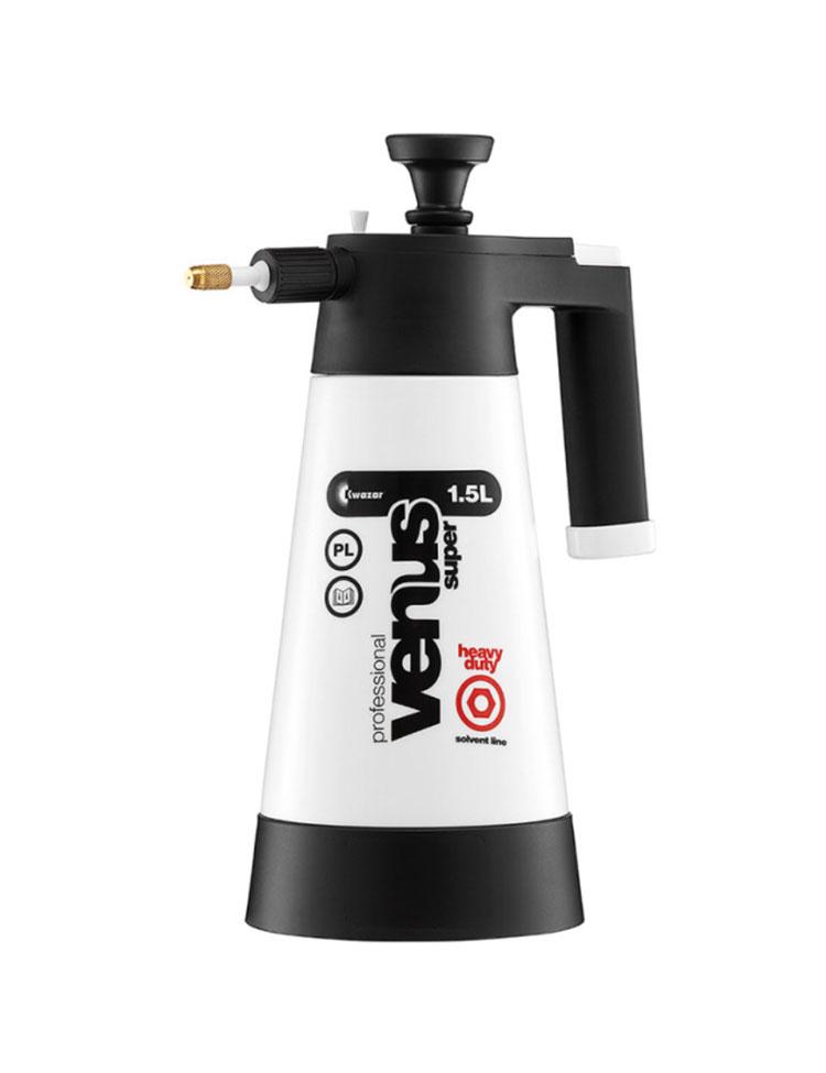 Venus PRO+ - HD Solvent Pressure Sprayer - 1.5 Litres - Black - (Polyamide + Viton PA) pH Range: N/A (Solvents & Petroleum-based)